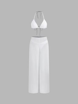 Cider - V-neck Bikini Top and Bottom & Cover Up Pants