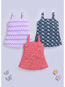 Toonyport - Girls Sleeveless Dress (Pack of 3)