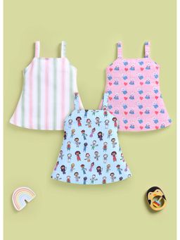 Toonyport - Girls Sleeveless Dress (Pack of 3)