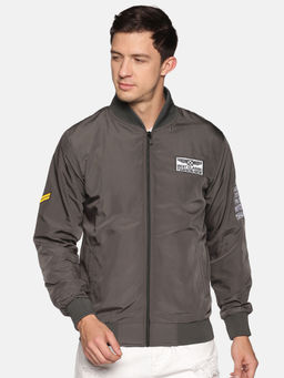 SHOWOFF - Men's Casual Grey Solid Jacket