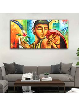 Vibecrafts - Big Size Canvas Wall Painting of Lord Radha Krishna