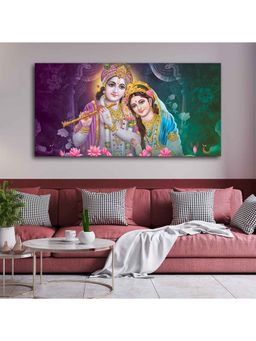 Vibecrafts - Colorful Wall Painting of Lord Radha Krishna