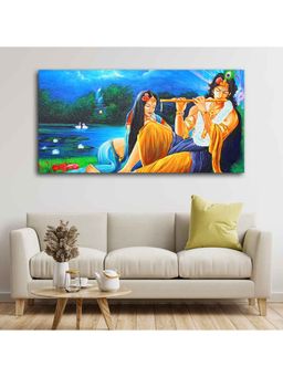 Vibecrafts - Radha Krishna Painting Canvas Big Wall Painting Wall Art