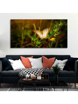 Vibecrafts - Premium Canvas Wall Painting of A Beautiful Butterfly in Forest