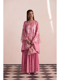 One Not Two - Mauve Sharara with Kurti and Slip (Set of 3)