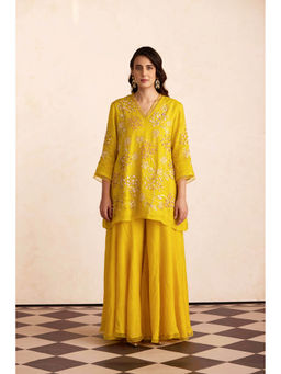 One Not Two - Yellow Sharara with Kurti (Set of 2)