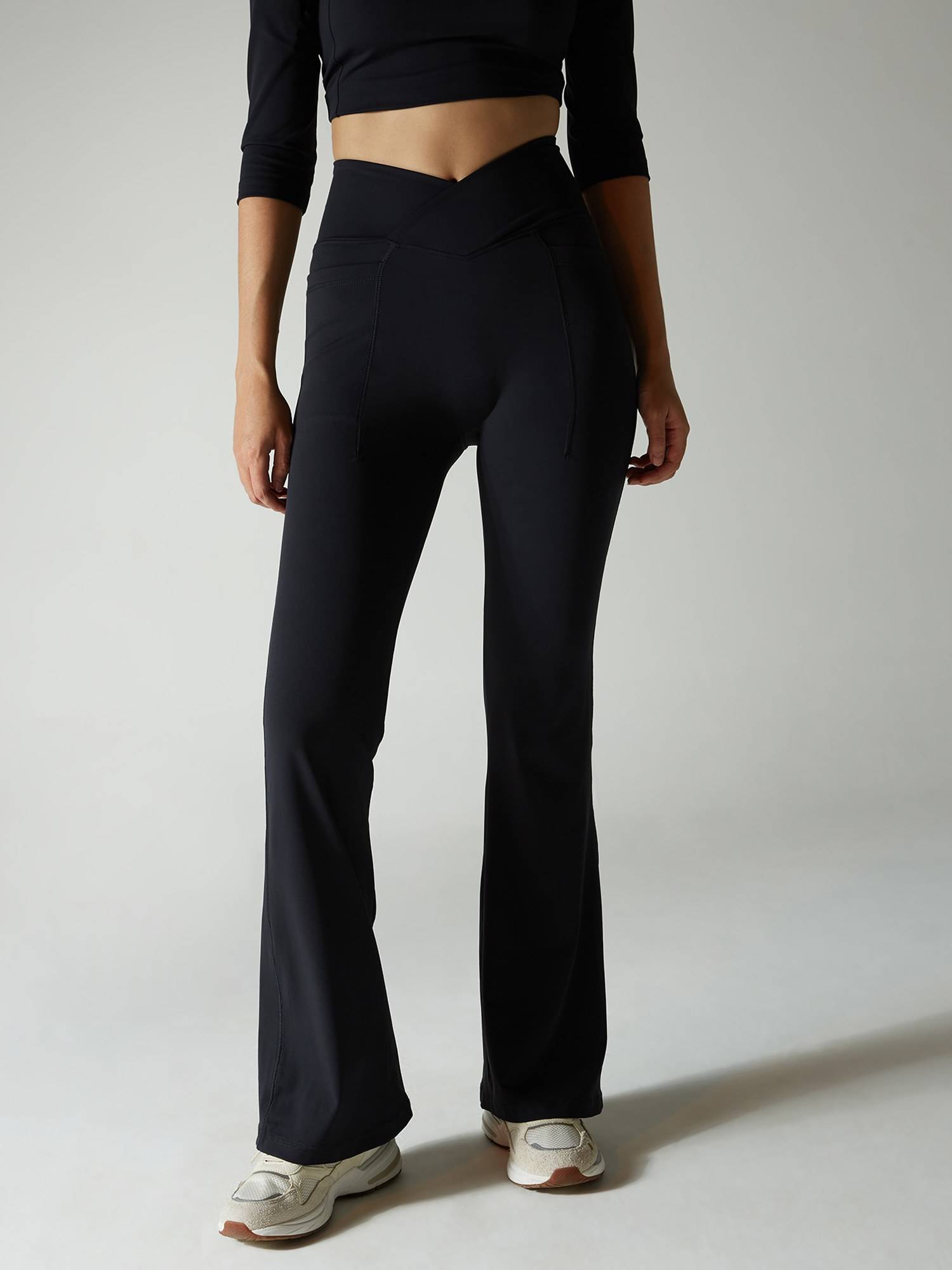 cava athleisure Obsidian Black Tall Hourglass Flared Leggings-picture-32