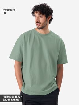 The Souled Store - Oversized: Sage Green Men's Oversized T-Shirt