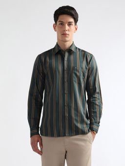 Arrow Sports - Men's Vertical Striped Twill Shirt