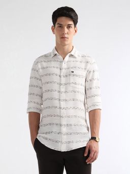 Arrow Sports - Men's Horizontal Striped Chelsea Slim Fit Shirt