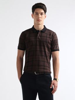 Arrow Sports - Men's Checked Heritage Polo T-Shirt