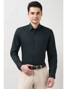 Peter England - Men's Black Nuvo Fit Full Sleeves Formal Shirt