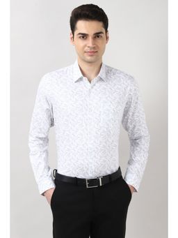 Peter England - Men's White Nuvo Fit Full Sleeves Formal Shirt