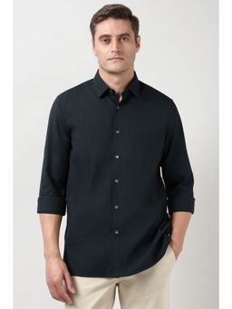 Peter England - Men's Charcoal Regular Fit Full Sleeves Formal Shirt