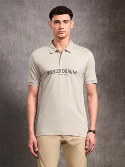 U.S. Polo Assn. Denim Co. - Men's Brand Embossed Black and Gold Polo T-Shirt