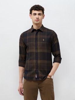U.S. POLO ASSN. - Men's Tartan Checked Tailored Fit Shirt