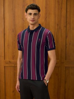 U.S. POLO ASSN. - Men's Vertical Striped Varsity Theatre Polo T-Shirt