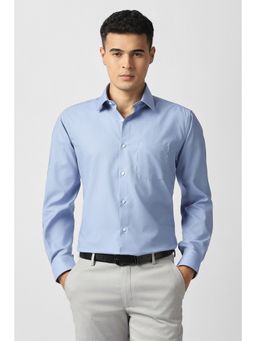 Van Heusen - Men's Light Blue Solid Full Sleeves Wedding Shirt