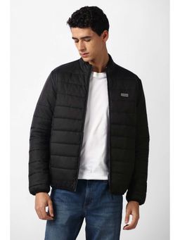 Van Heusen - Men Black Solid Casual Jacket