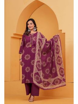 Meeranshi - Purple Kurta and Palazzo with Dupatta