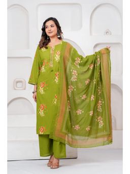 Meeranshi - Green Kurta and Palazzo with Dupatta