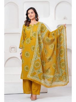 Meeranshi - Women Yellow Kurta and Palazzo with Dupatta