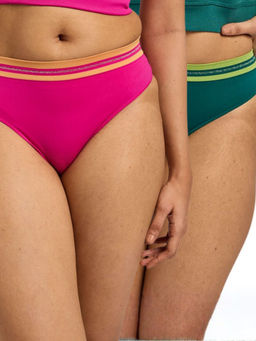 FEIER - Women Multi-Color Sparkle Thong (Pack of 2)