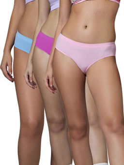 FEIER - Women Casual Multi-Color Classic Logo Hipster (Pack of 3)