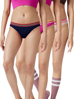 FEIER - Multi-Color Casual Sparkle Bikini (Pack of 3)