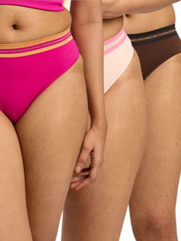 FEIER - Casual Multi-Color Sparkle Thong (Pack of 3)