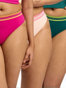 FEIER - Multi-Color Casual Sparkle Thong (Pack of 3)
