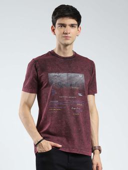 Monte Carlo - Wine Men Printed Round Neck T-Shirt