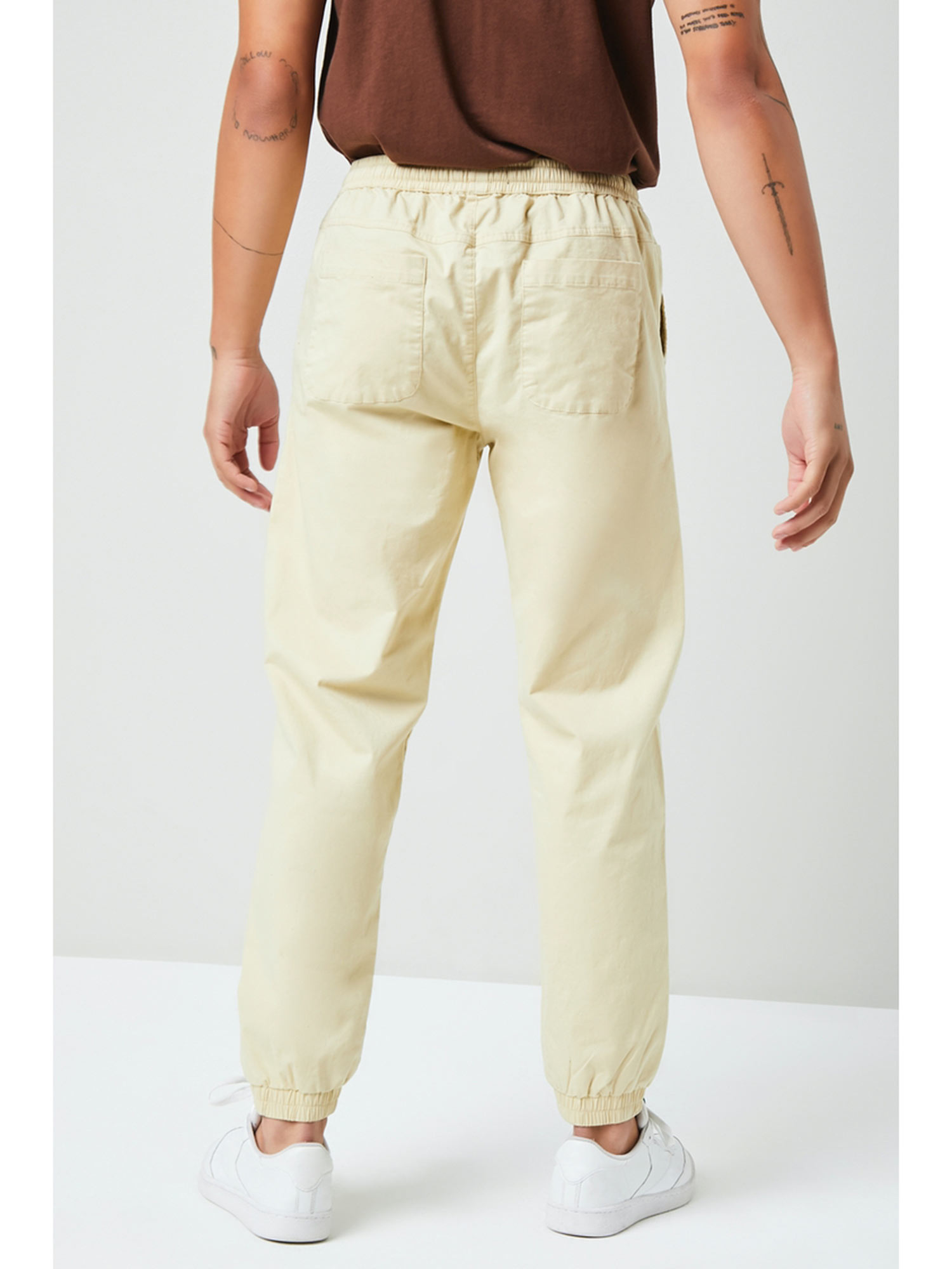 Buy Forever 21 Solid Khaki Jeans Online 