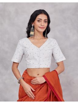 Fabindia - Natural Cotton Stitched Blouse