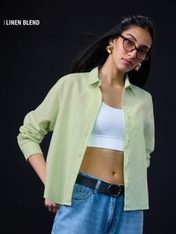 The Souled Store - Cotton Linen Limona Women Shirt