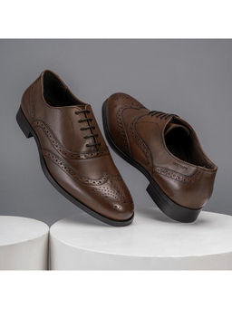 Red Tape - Mens Solid Brown Oxford Style Brogues Shoes
