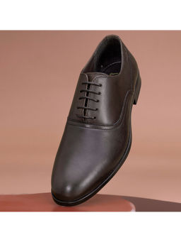 Red Tape - Mens Solid Dark Brown Oxford Shoes
