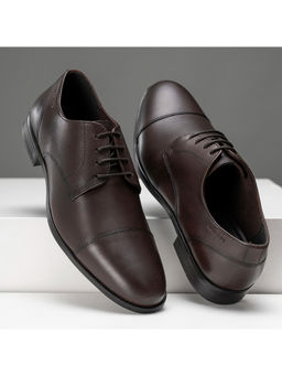 Red Tape - Mens Solid Dark Brown Derby Shoes