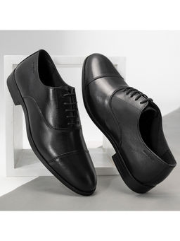 Red Tape - Mens Solid Black Oxford Shoes