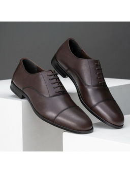 Red Tape - Mens Solid Brown Oxford Shoes