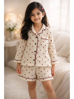 Fairies Forever - Double Cloth Premium Cotton Night Shirt With Shorts