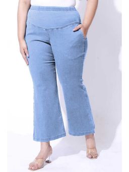 Amydus - Plus Size Light Blue Flare Jeans