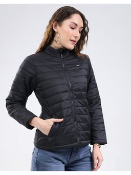 Rock.it - Women High Neck Full Sleeve Black Puffer Jacket