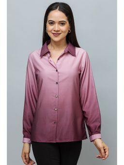 PURYS - Ombre Satin Purple Shirt