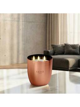 SEVA HOME - Dil Se Heirloom Rose Gold Scented CandleLarge, Festive Gift & Home Décor