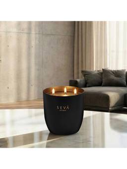 SEVA HOME - Dil Se Heirloom Black Scented CandleLarge, Festive Gift & Home Décor