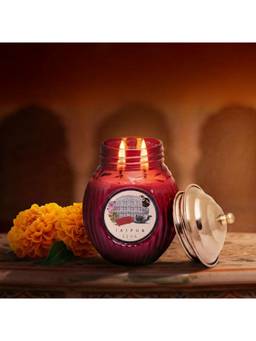 SEVA HOME - Ode To India Pink City Elegance Jaipur Scented Candle Gift Box | Home Décor