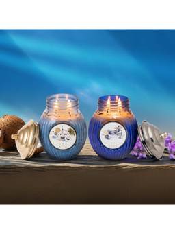 SEVA HOME - Ode To India Collection Srinagar & Goa Essence Scented Candle Gift Set-2 PCs