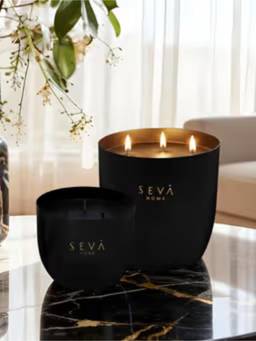 SEVA HOME - Heirloom Noir Candle Set Luxury Gifting 40-55 Hour Burn