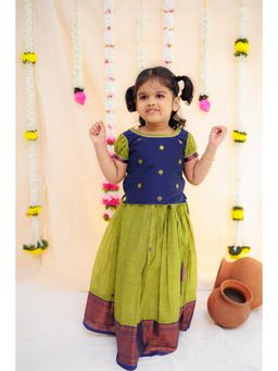 EKANTA - Pooja Green Mini Lehenga with Choli (Set of 2)